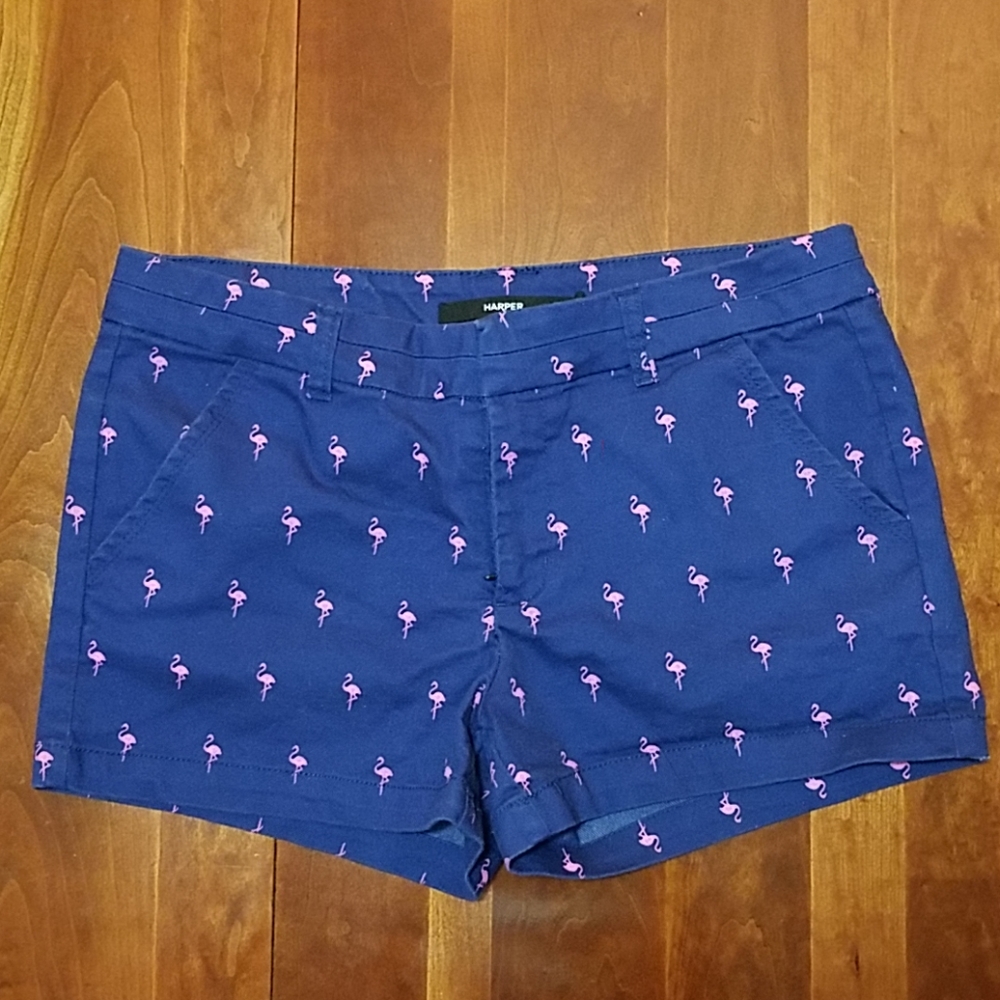 Harper Flamingo print shorts